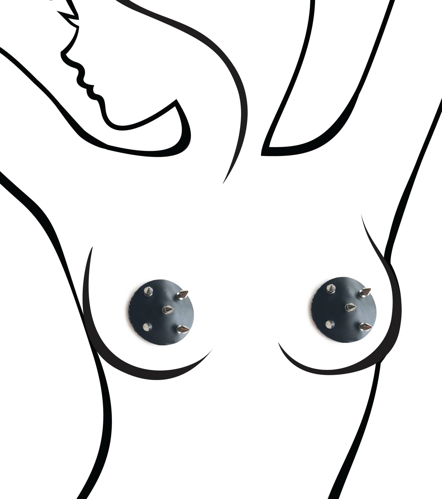 
                  
                    *** SALE*** Sexy AF Nipple Couture - Black Studded
                  
                