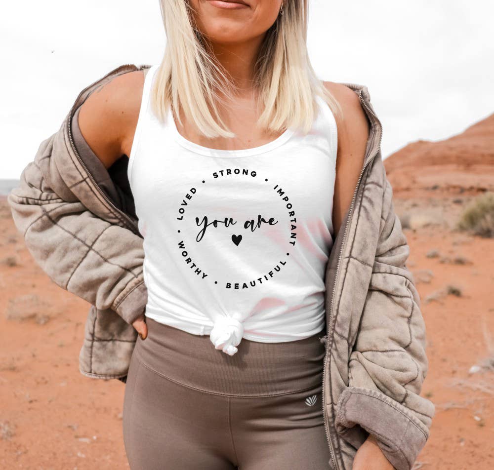 
                  
                    YOU ARE LOVED Black Tank
                  
                