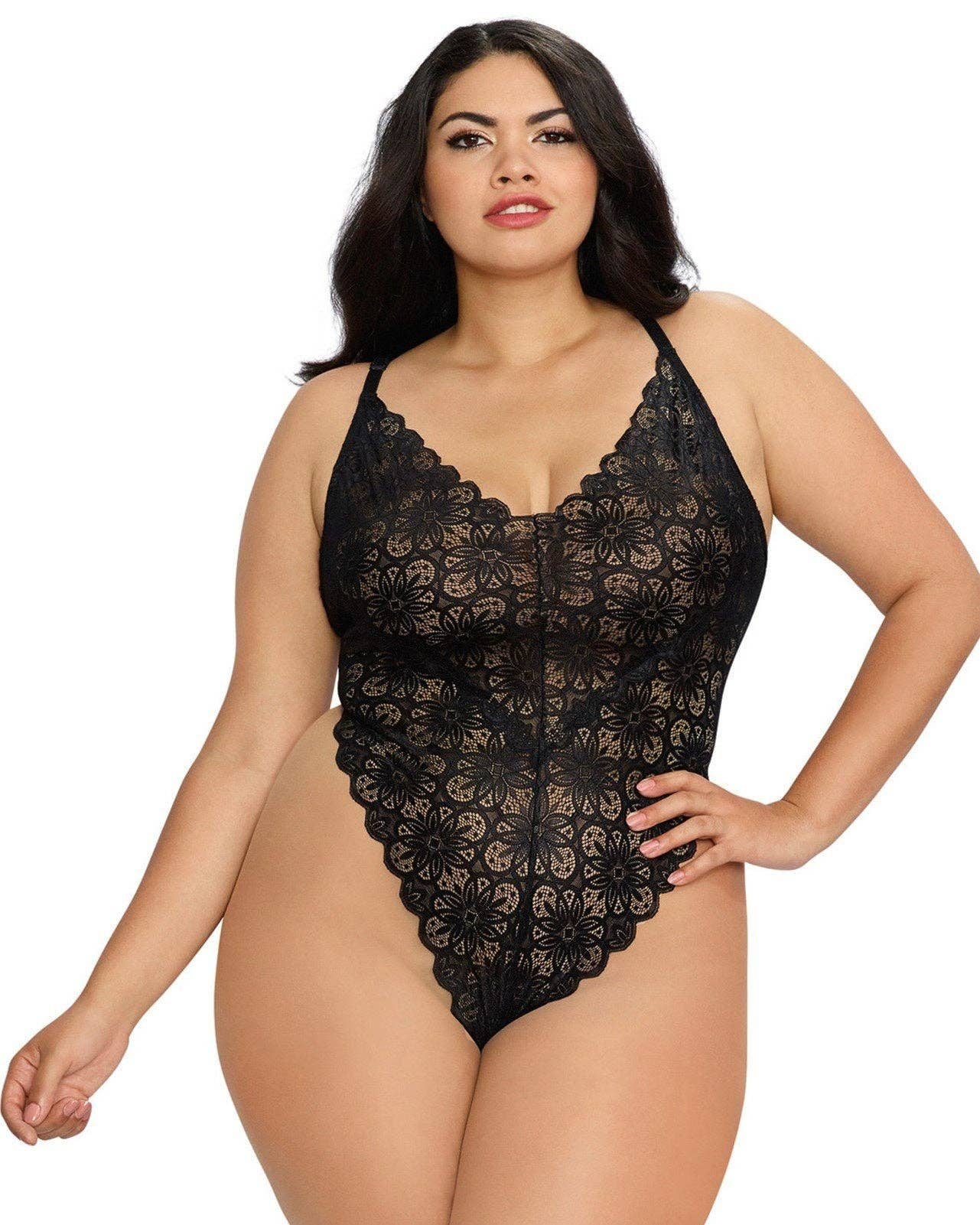 
                  
                    Mosaic Lace Teddy & Sheer Skirt: Black
                  
                