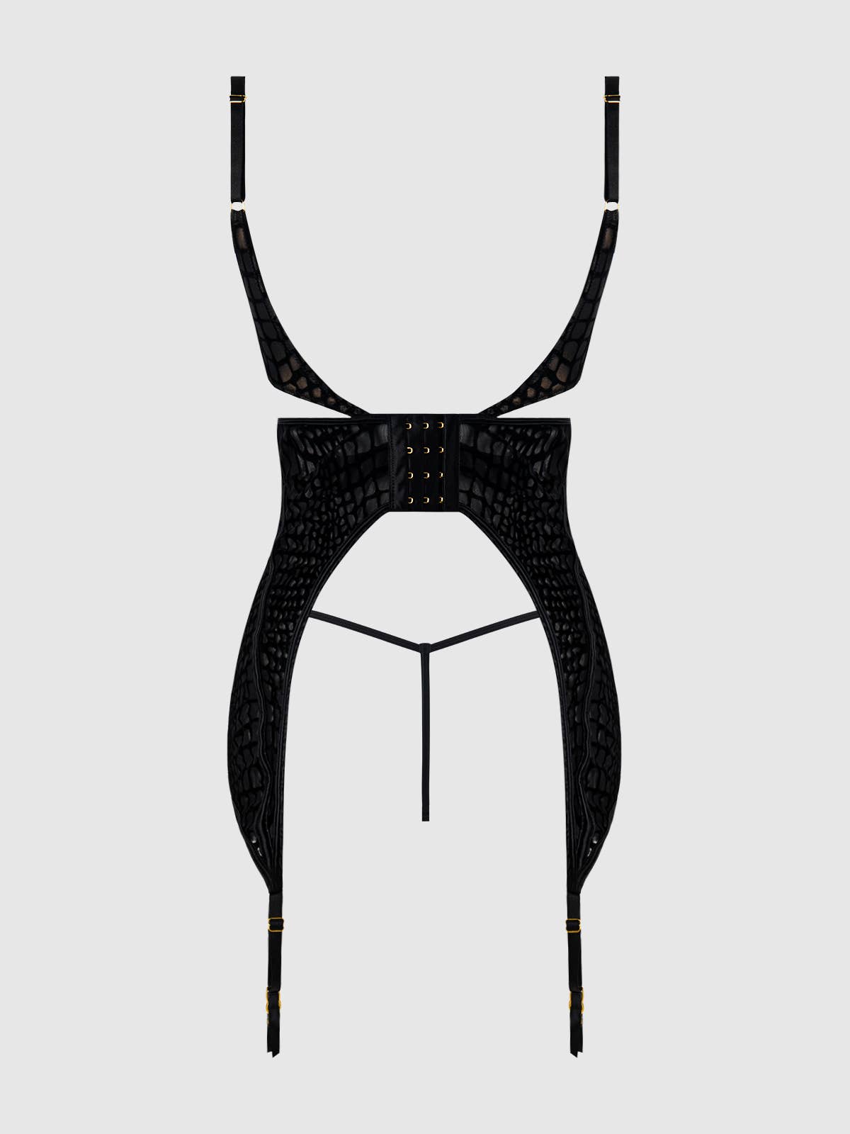 
                  
                    SNAKE VELVET-BURNOUT MESH CHEMISE & G-STRING SET
                  
                