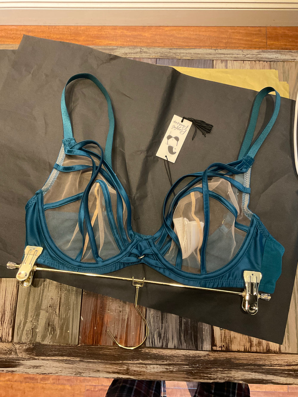 Teal & Nude Bra