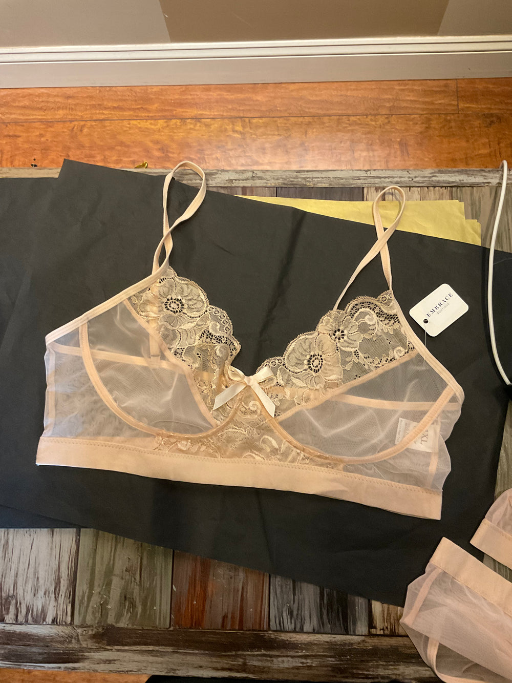 Nude Mesh Bra 1xl