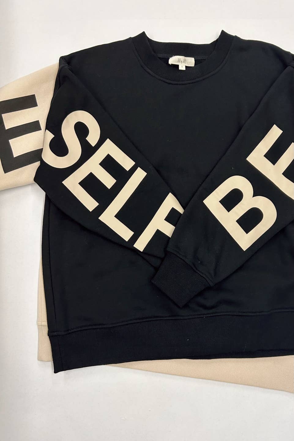 
                  
                    Be Yourself Love Yourself Printed Oversized Sweatshirt: BLACK / M
                  
                