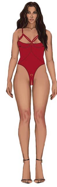 
                  
                    IRYNA SILKY MICRO & ROPE CROTCHLESS BODYSUIT: CRIMSON RED
                  
                