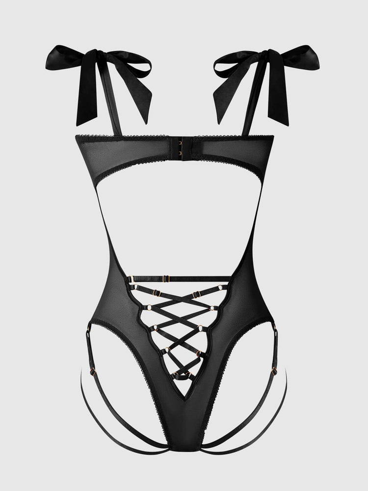 
                  
                    EMBROIDERED LACE TEDDY: CRIMSON RED
                  
                