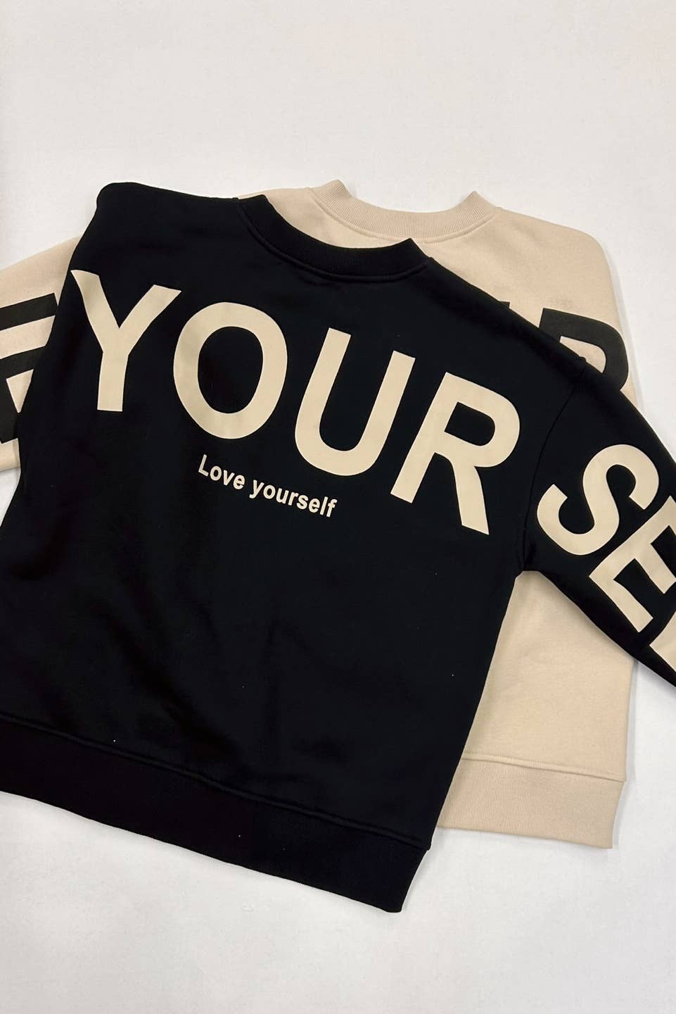 
                  
                    Be Yourself Love Yourself Printed Oversized Sweatshirt: BLACK / M
                  
                